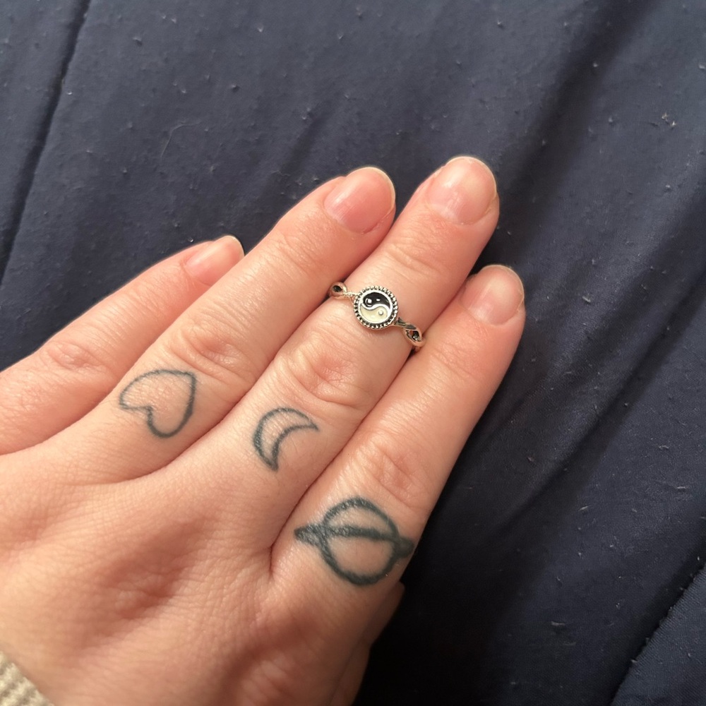 Silver Yin Yang Ring
